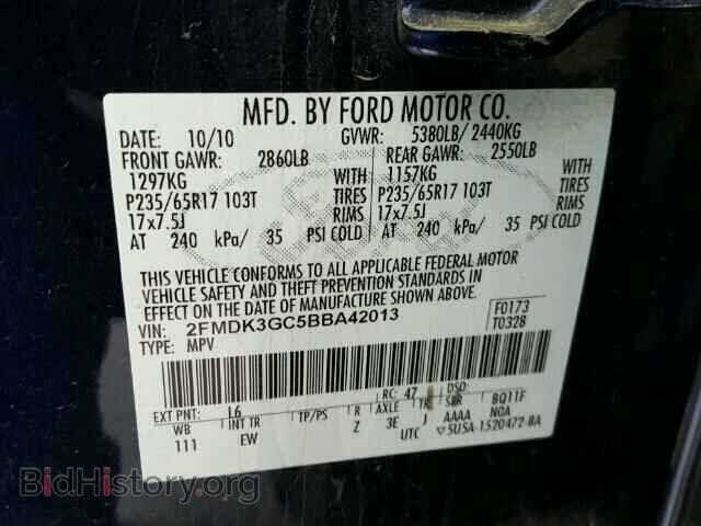 2011 FORD EDGE - VIN: 2FMDK3GC5BBA42013 - Photo 10