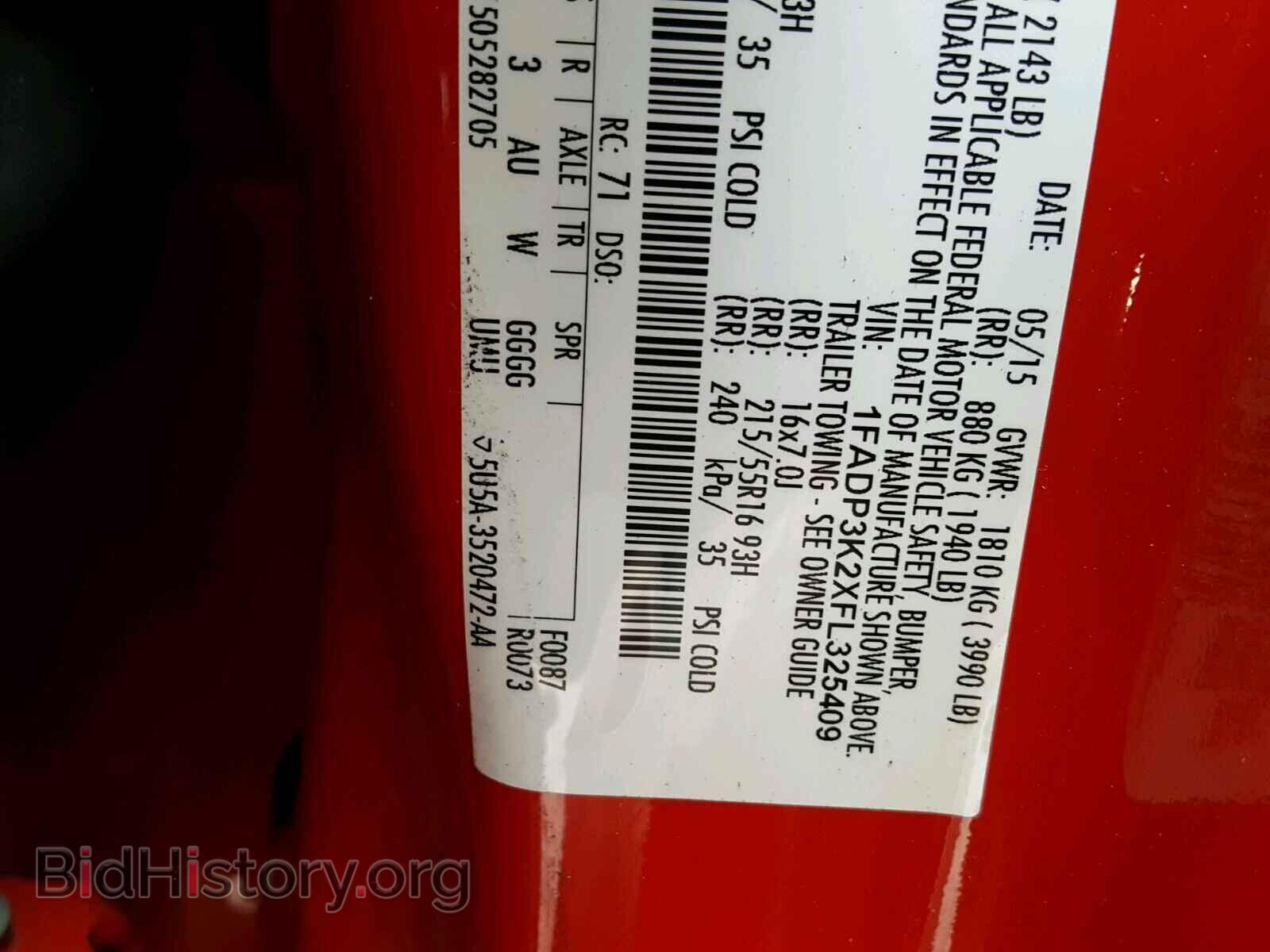 2015 FORD FOCUS - VIN: 1FADP3K2XFL325409 - Фото 10