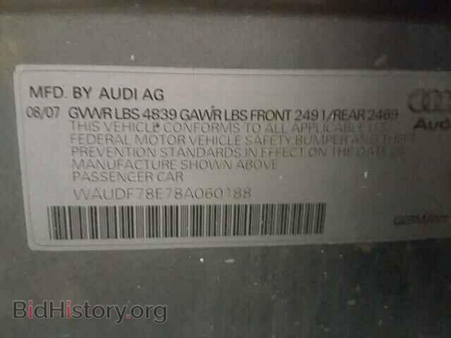 2008 AUDI A4 - VIN: WAUDF78E78A060188 - Фото 10