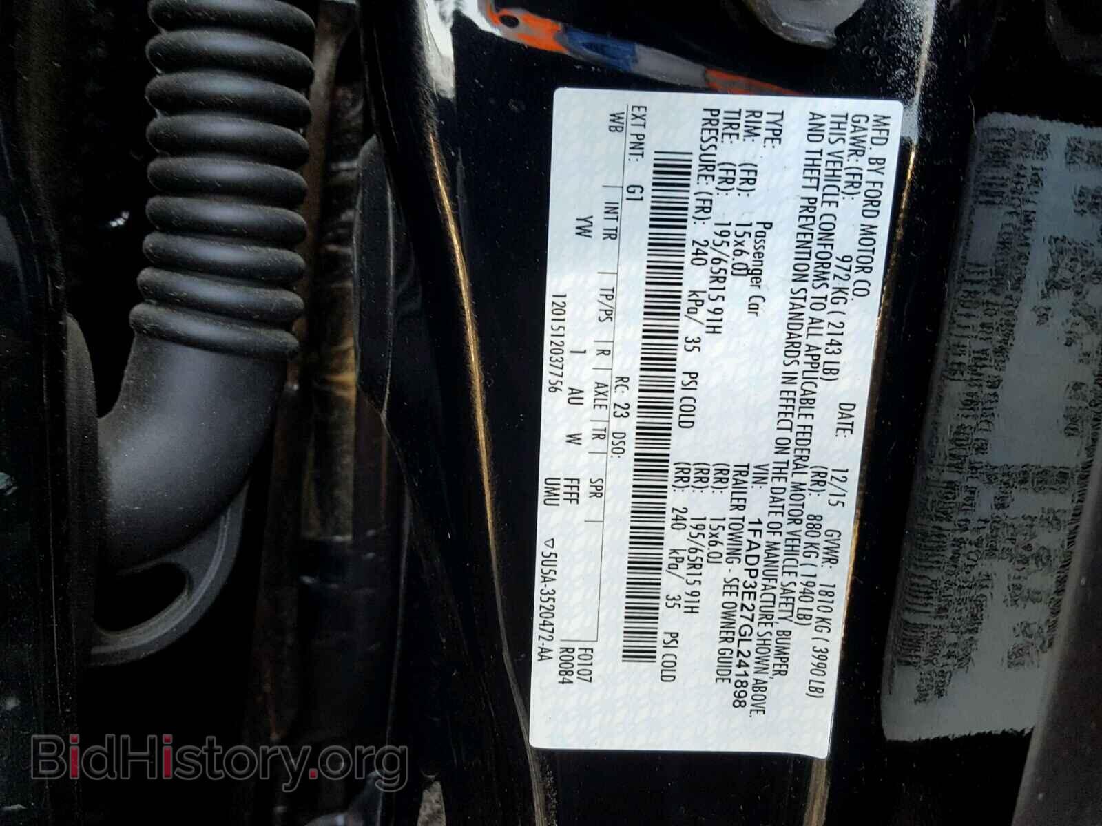 2016 FORD FOCUS - VIN: 1FADP3E27GL241898 - Photo 10