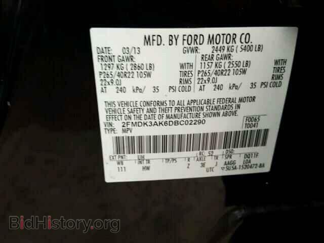 2013 FORD EDGE - VIN: 2FMDK3AK6DBC02290 - Photo 10