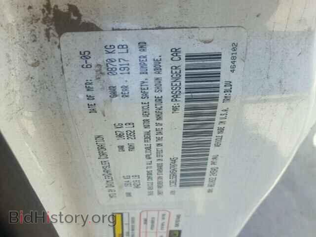 2005 CHRYSLER SEBRING - VIN: 1C3EL55RX5N707445 - Фото 10