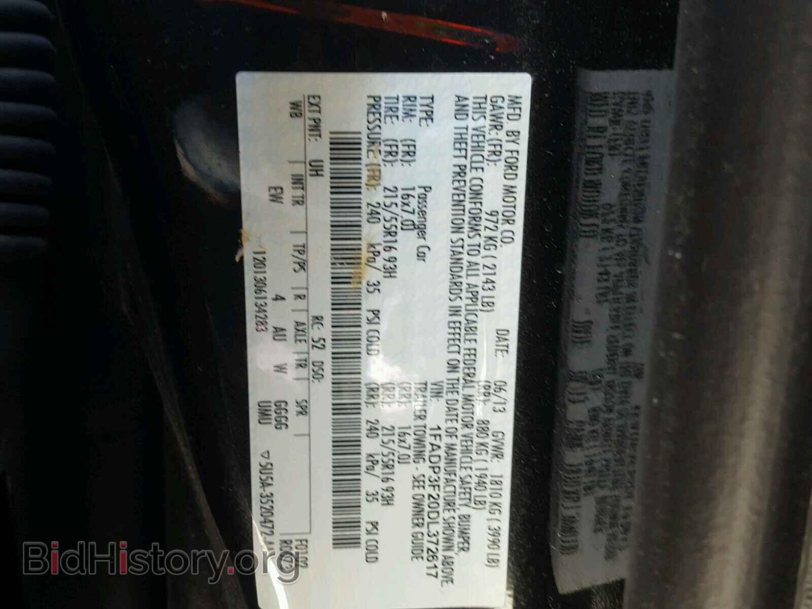 2013 FORD FOCUS - VIN: 1FADP3F20DL372617 - Фото 10