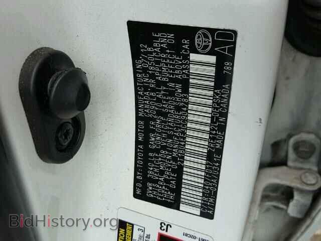 2012 TOYOTA COROLLA - VIN: 2T1BU4EE3CC904783 - Фото 10