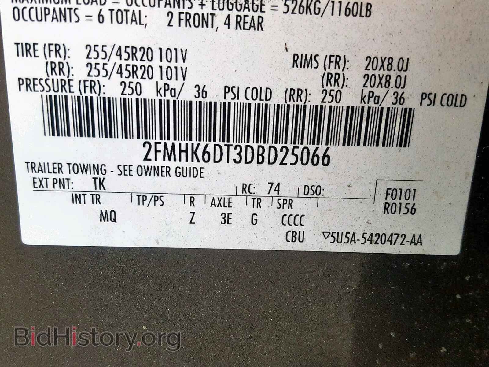 2013 FORD FLEX LIMIT - VIN: 2FMHK6DT3DBD25066 - Фото 10