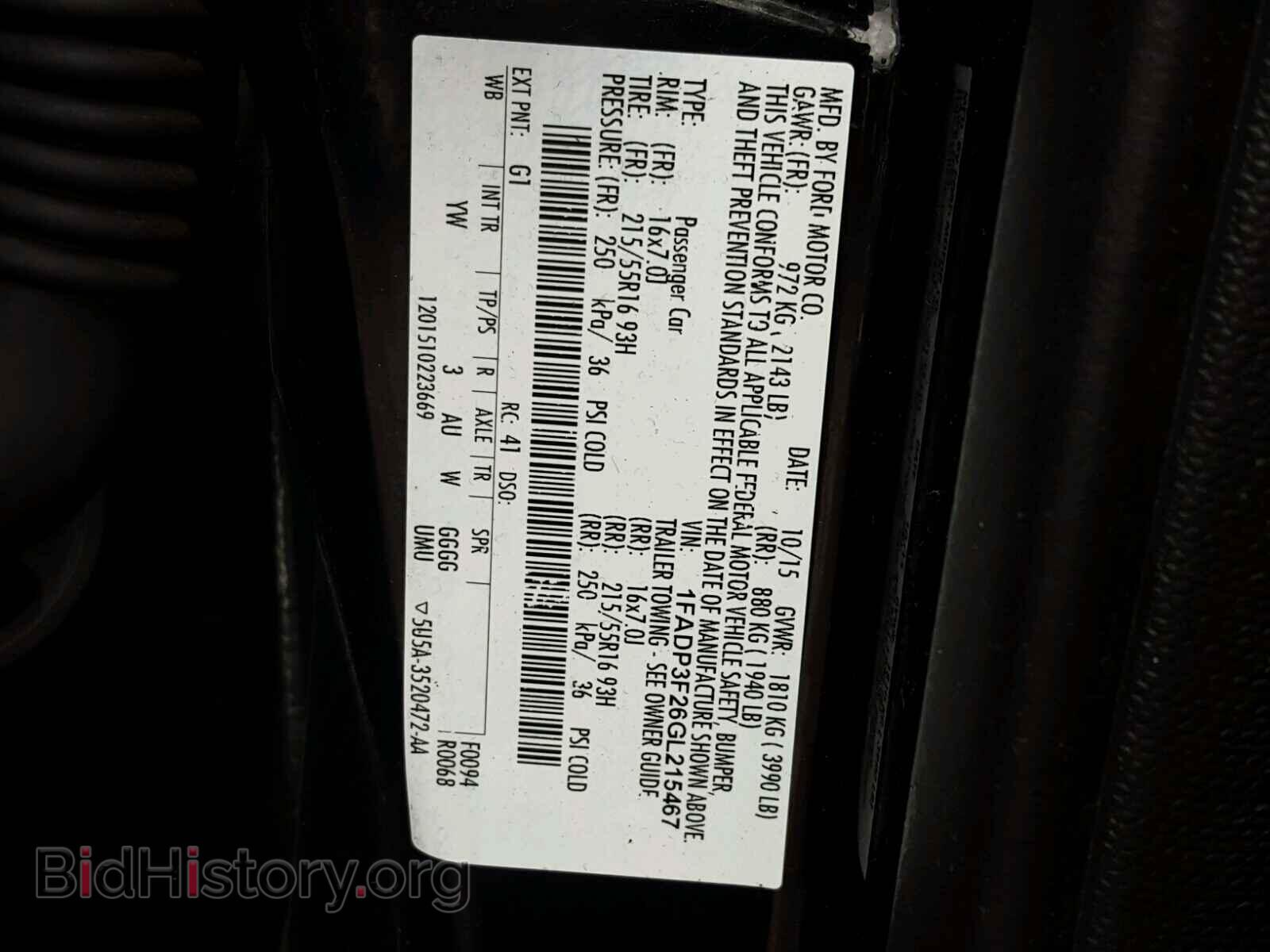 2016 FORD FOCUS - VIN: 1FADP3F26GL215467 - Photo 10