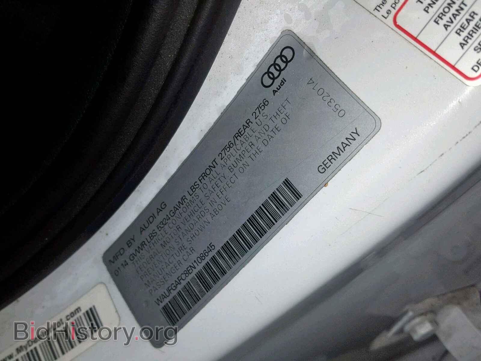 2014 AUDI A6 - VIN: WAUFGAFC8EN108645 - Фото 10