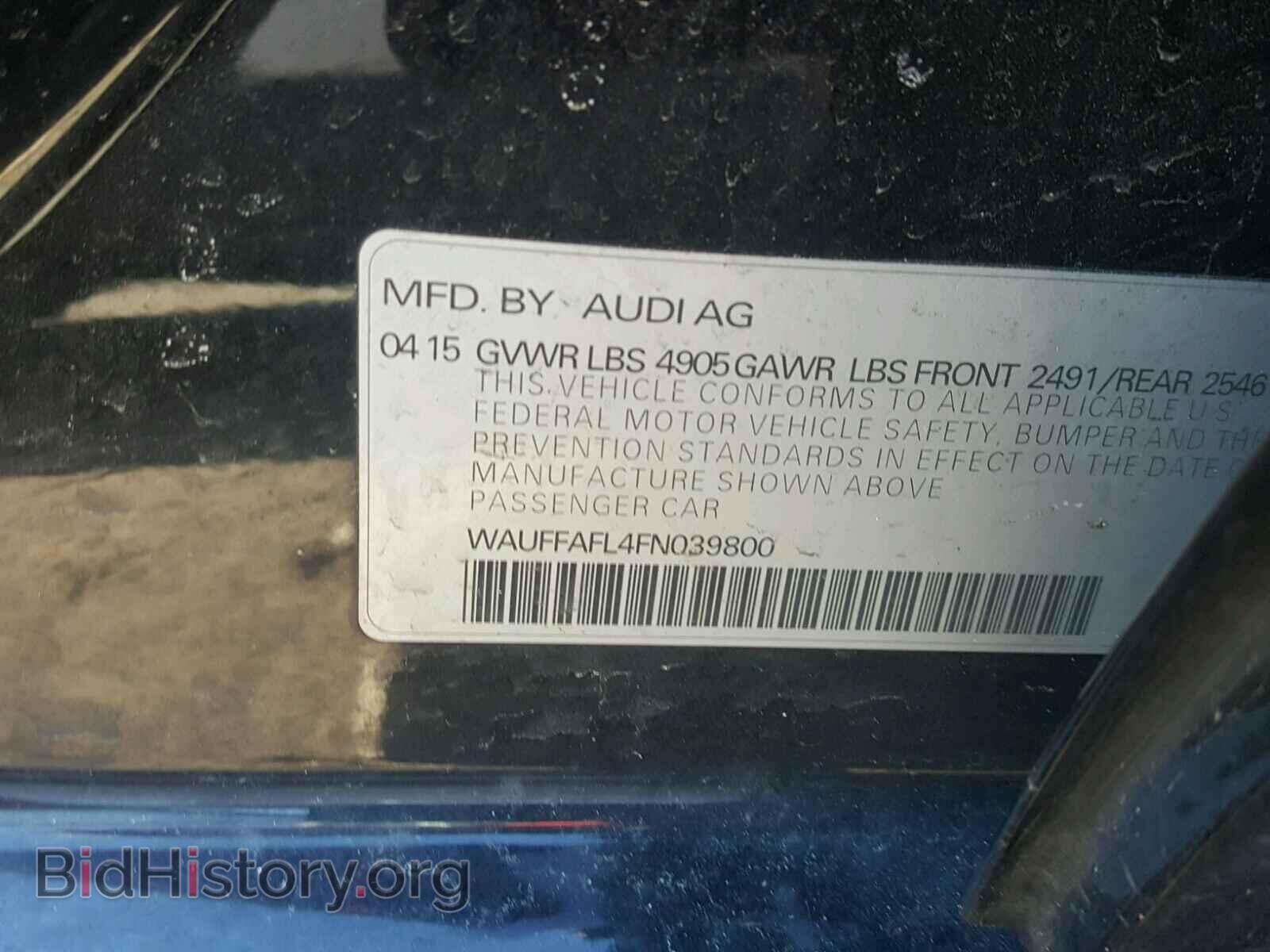 2015 AUDI A4 - VIN: WAUFFAFL4FN039800 - Photo 10