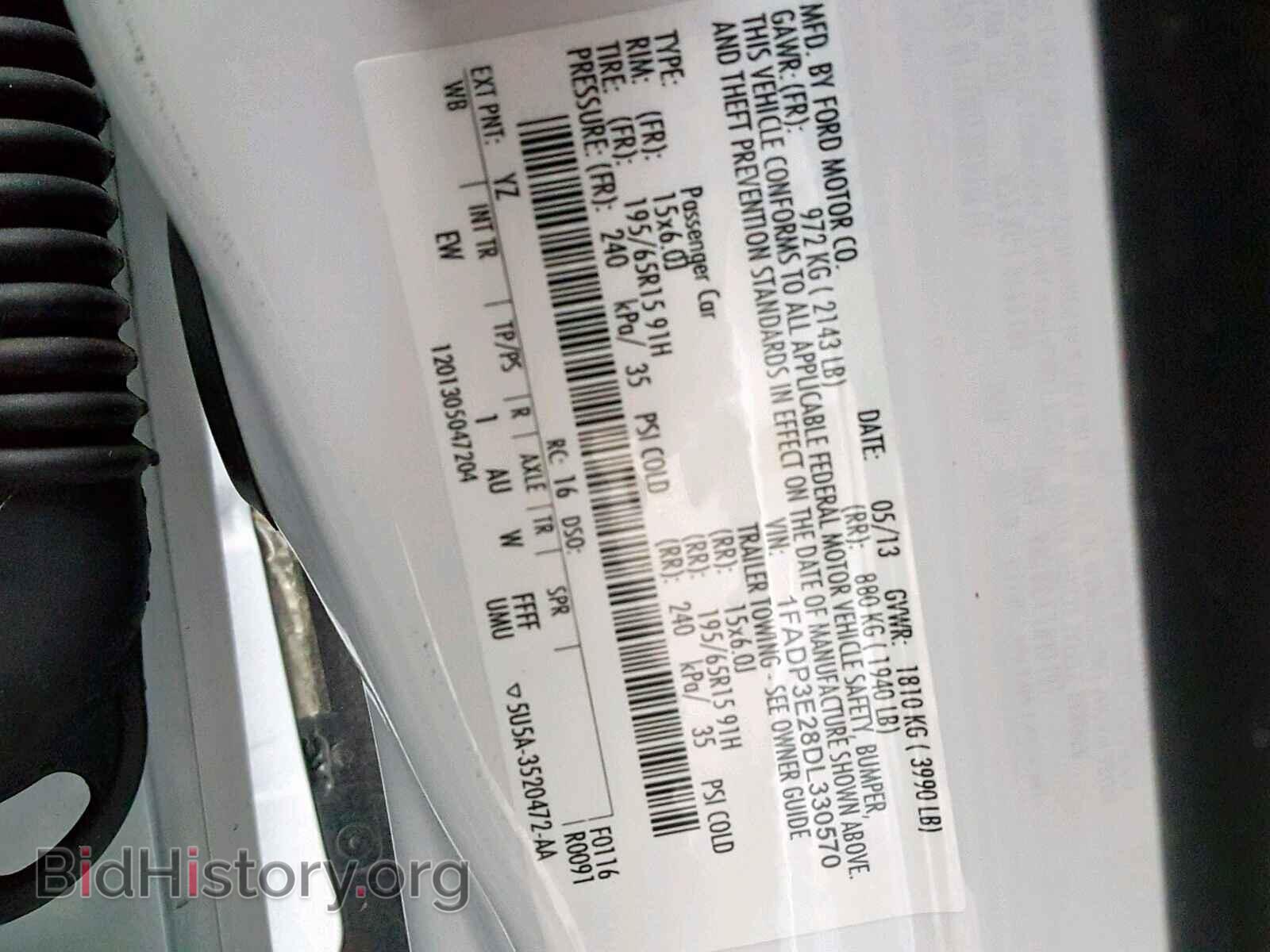 2013 FORD FOCUS - VIN: 1FADP3E28DL330570 - Фото 10