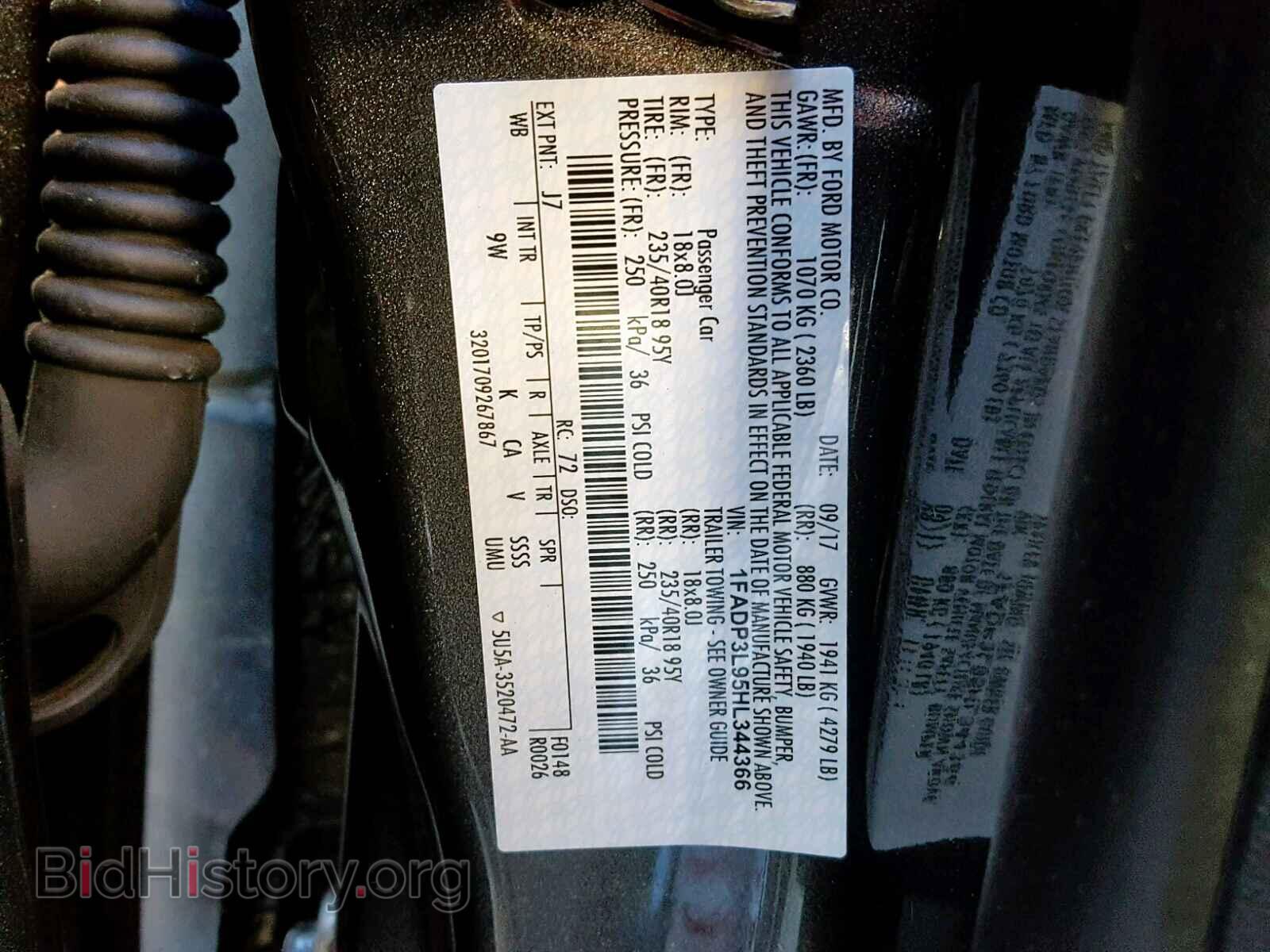 2017 FORD FOCUS - VIN: 1FADP3L95HL344366 - Фото 10