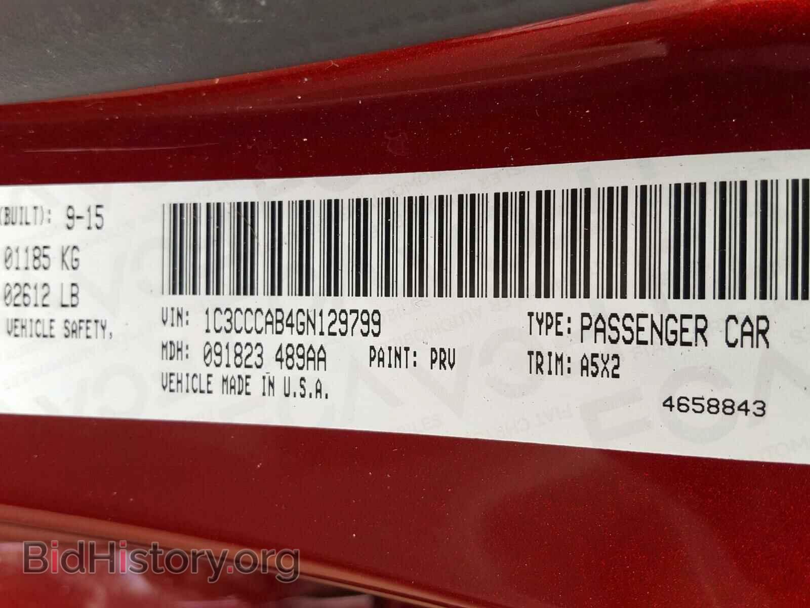 2016 CHRYSLER 200 - VIN: 1C3CCCAB4GN129799 - Photo 10