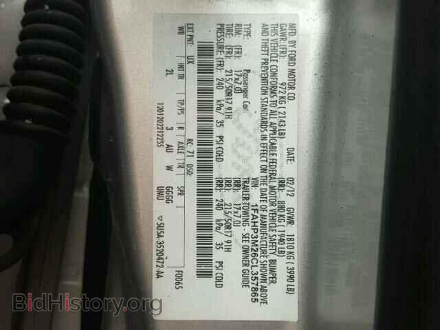 2012 FORD FOCUS - VIN: 1FAHP3M26CL357865 - Фото 10