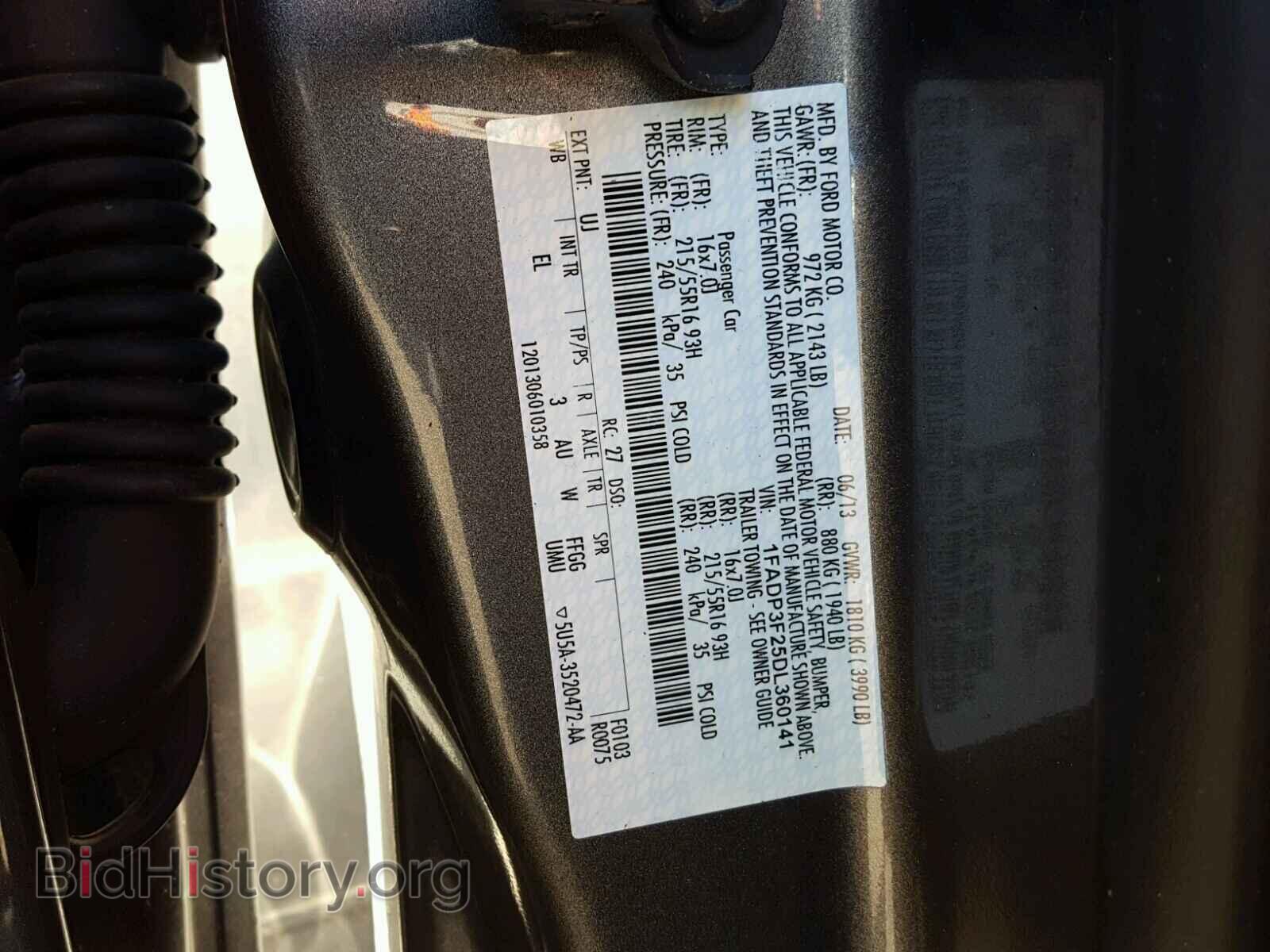 2013 FORD FOCUS - VIN: 1FADP3F25DL360141 - Фото 10