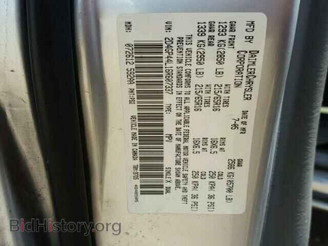 2006 DODGE CARAVAN - VIN: 2D4GP44L16R607337 - Фото 10