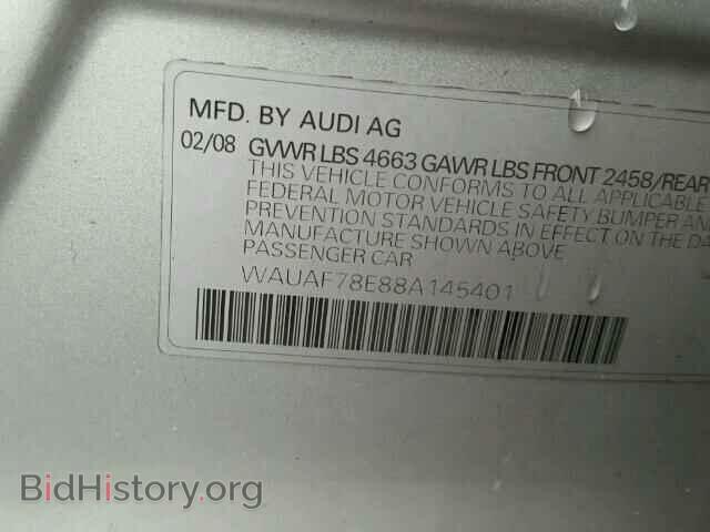 2008 AUDI A4 - VIN: WAUAF78E88A145401 - Фото 10