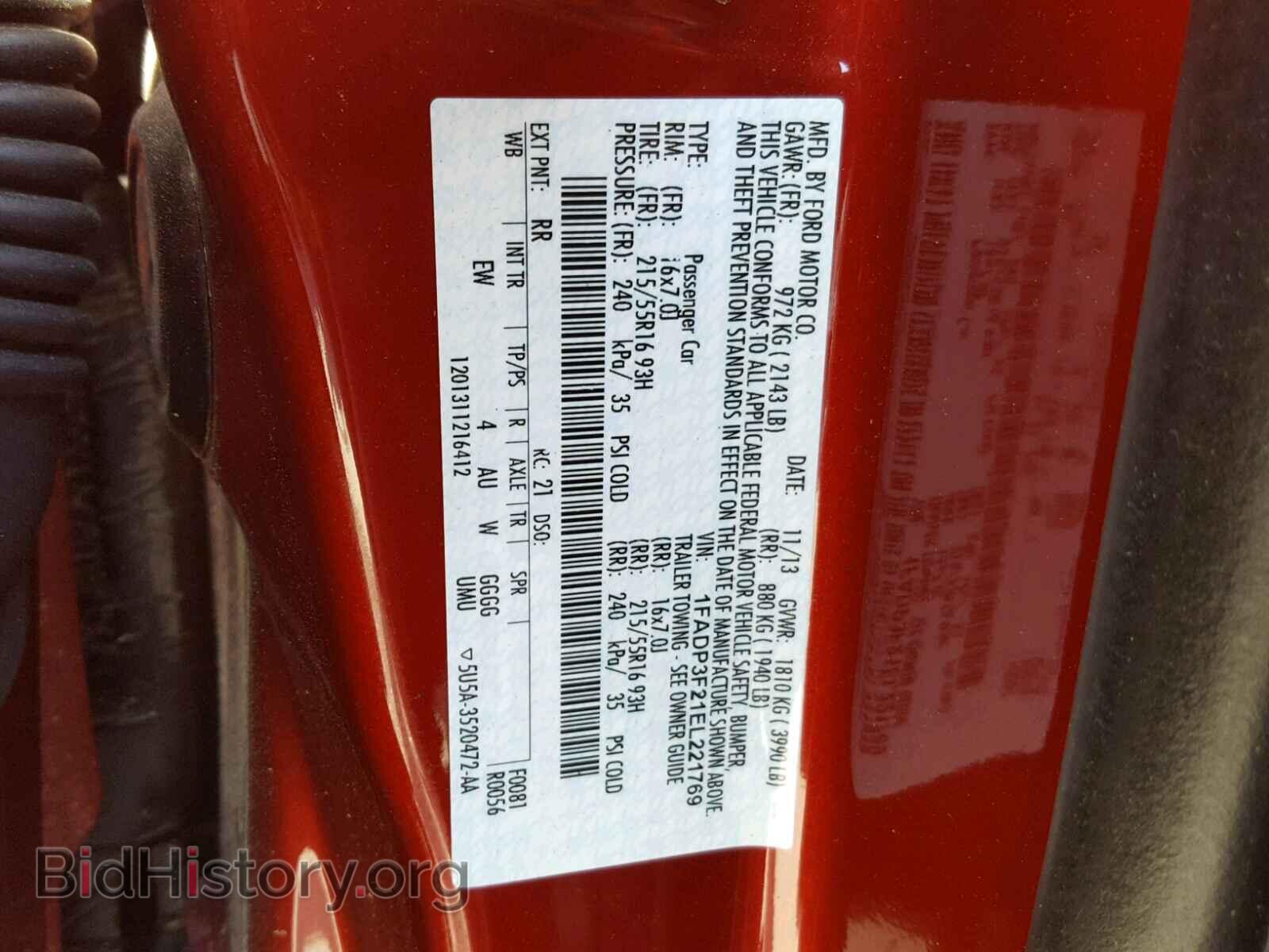2014 FORD FOCUS - VIN: 1FADP3F21EL221769 - Photo 10