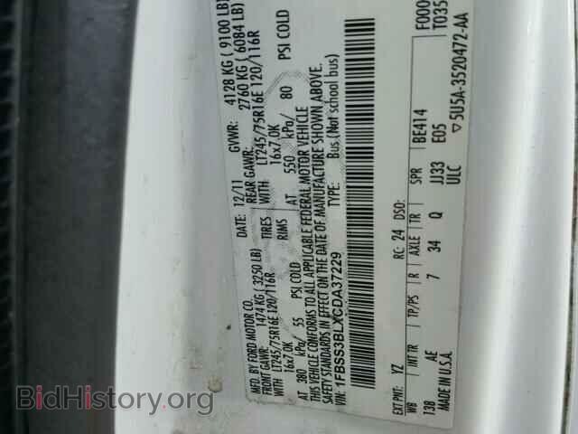 2012 FORD ECONOLINE - VIN: 1FBSS3BLXCDA37229 - Photo 10