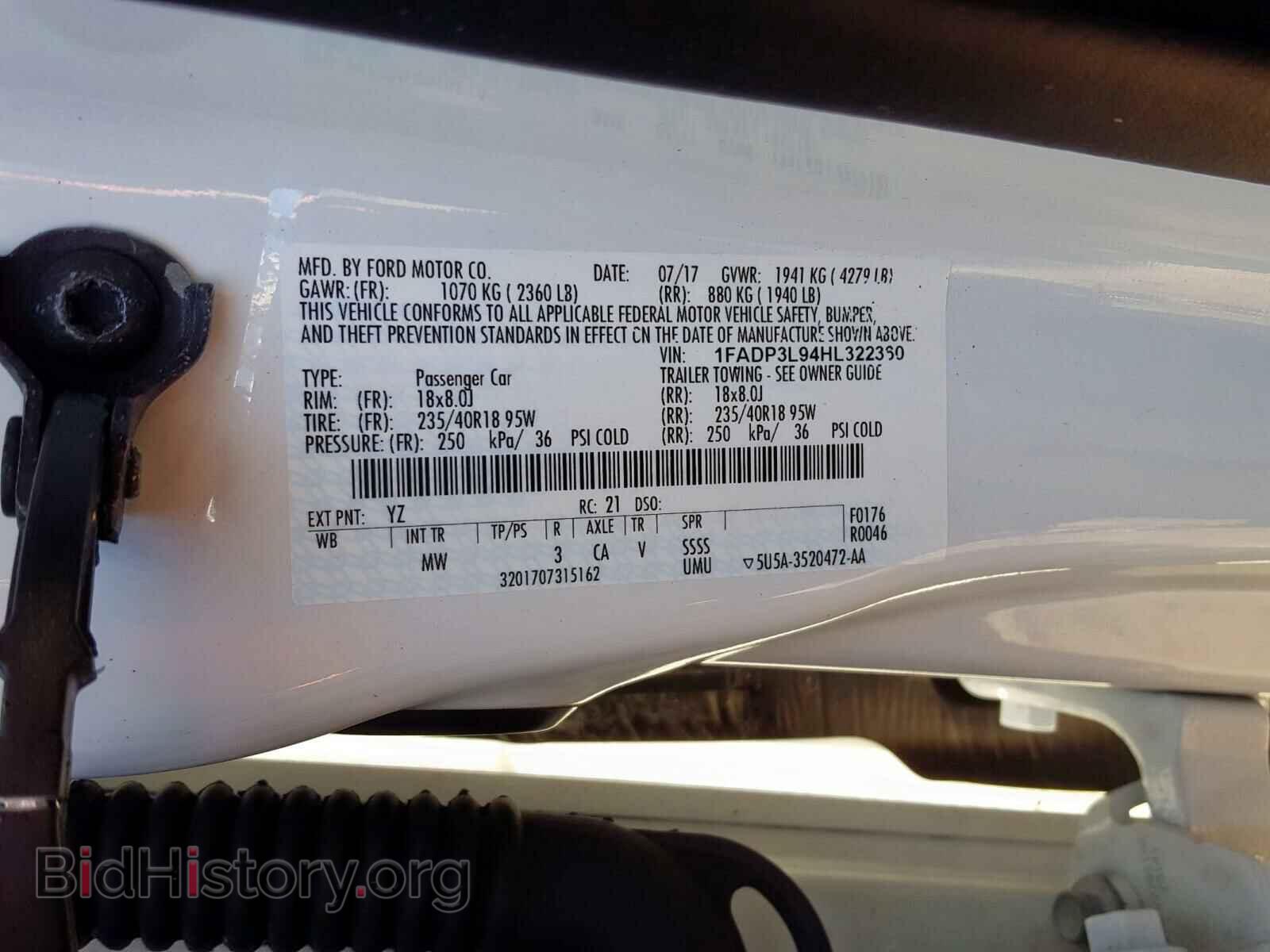 2017 FORD FOCUS - VIN: 1FADP3L94HL322360 - Фото 10