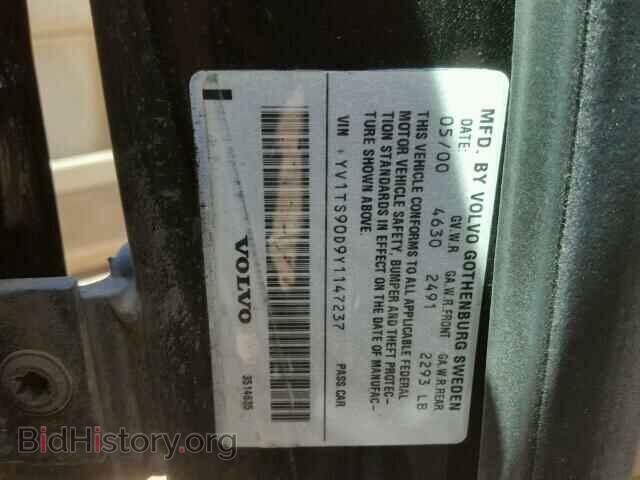 2000 VOLVO S80 - VIN: YV1TS90D9Y1147237 - Фото 10