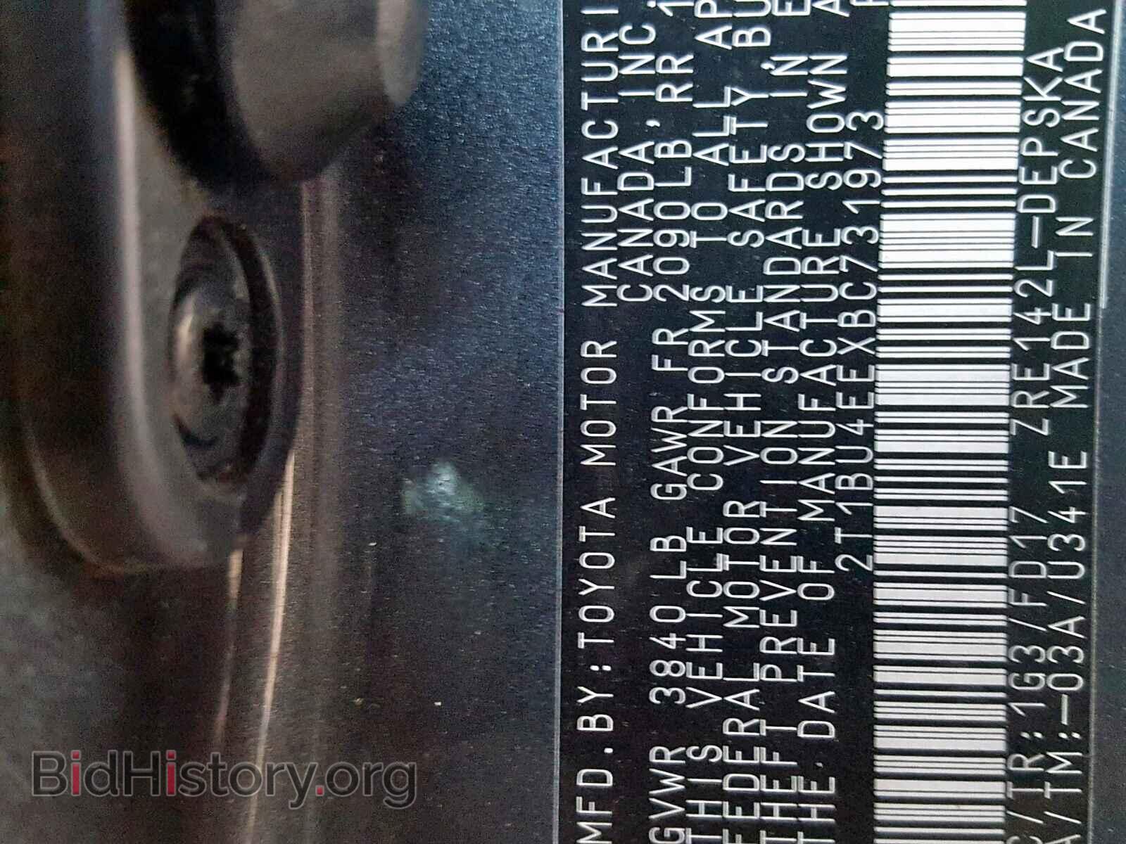 2011 TOYOTA COROLLA BA - VIN: 2T1BU4EEXBC731973 - Фото 10