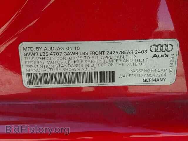 2010 AUDI A4 - VIN: WAUEFAFL2AN047284 - Фото 10