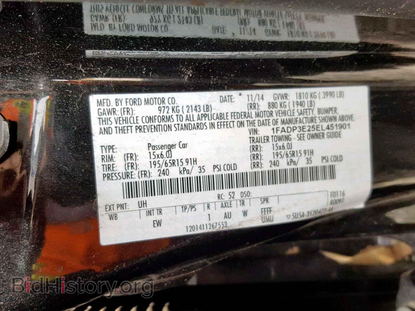 2014 FORD FOCUS - VIN: 1FADP3E25EL451901 - Photo 10