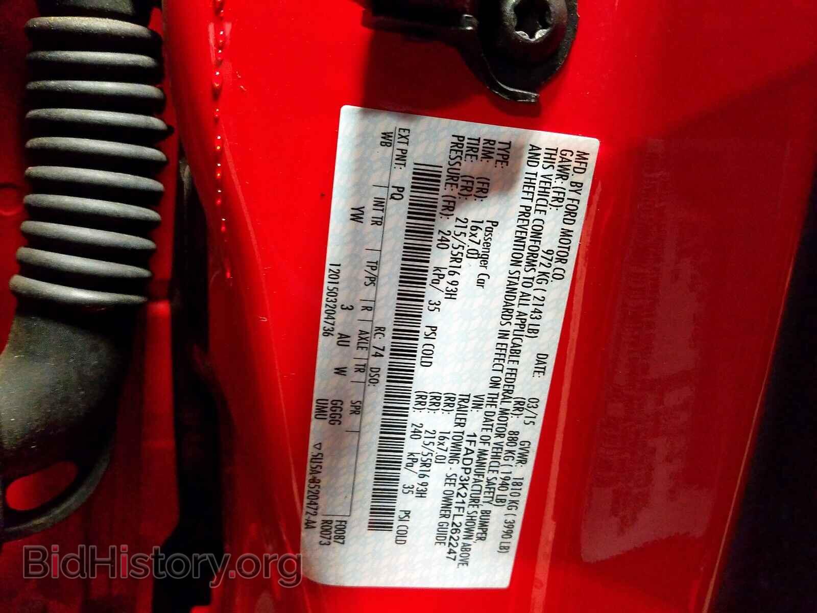 2015 FORD FOCUS - VIN: 1FADP3K21FL262247 - Фото 10