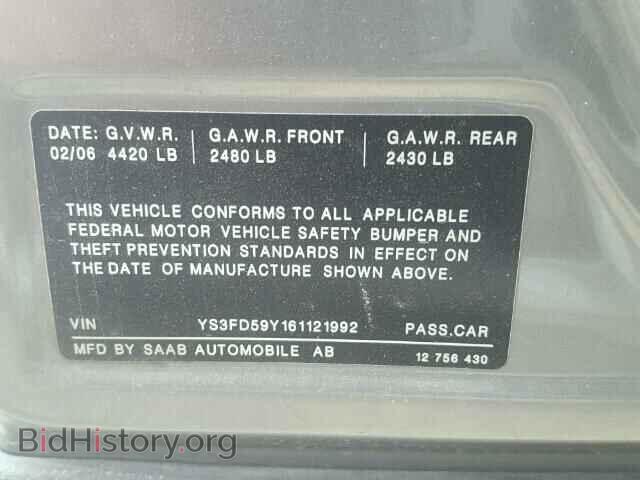 2006 SAAB 9 3 - VIN: YS3FD59Y161121992 - Photo 10
