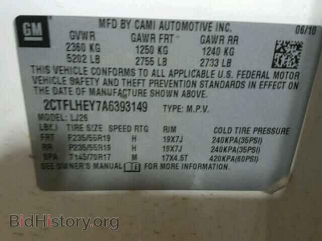 2010 GMC TERRAIN - VIN: 2CTFLHEY7A6393149 - Photo 10