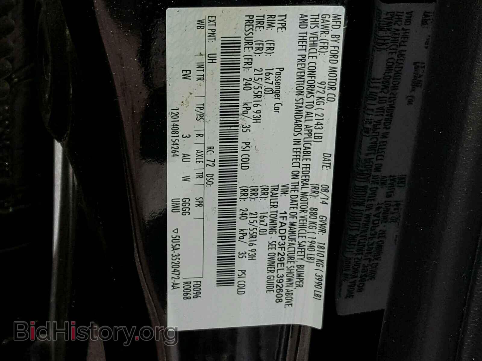 2014 FORD FOCUS - VIN: 1FADP3F29EL392608 - Photo 10