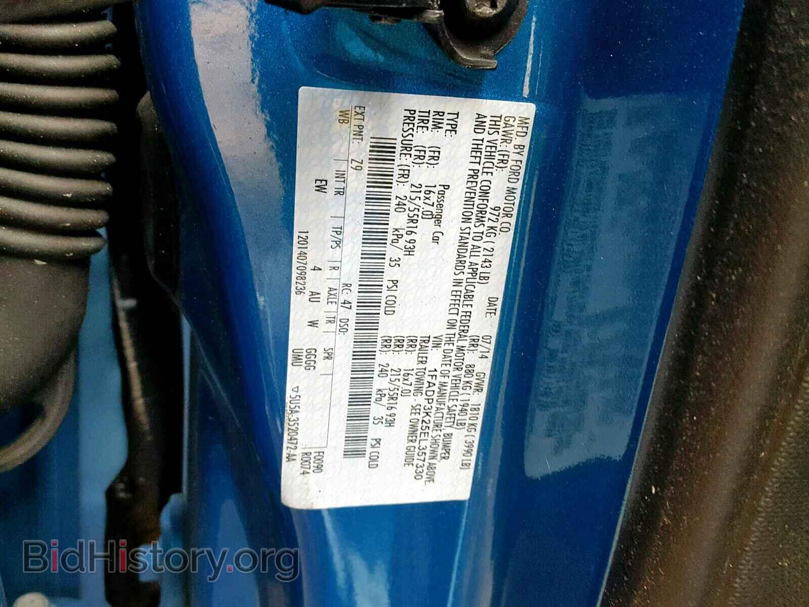2014 FORD FOCUS SE - VIN: 1FADP3K25EL357330 - Фото 10