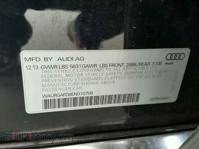 2014 AUDI A8 - VIN: WAURGAFD8EN010706 - Фото 10