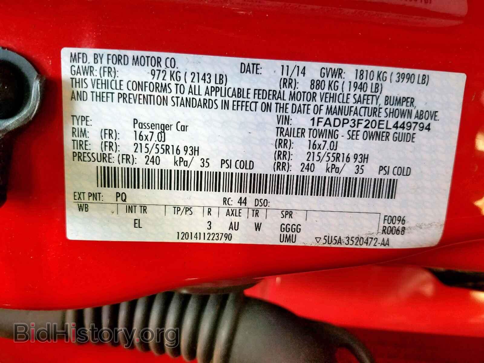 2014 FORD FOCUS - VIN: 1FADP3F20EL449794 - Photo 10