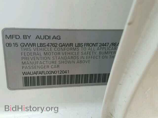 2016 AUDI A4 - VIN: WAUAFAFL0GN012041 - Фото 10