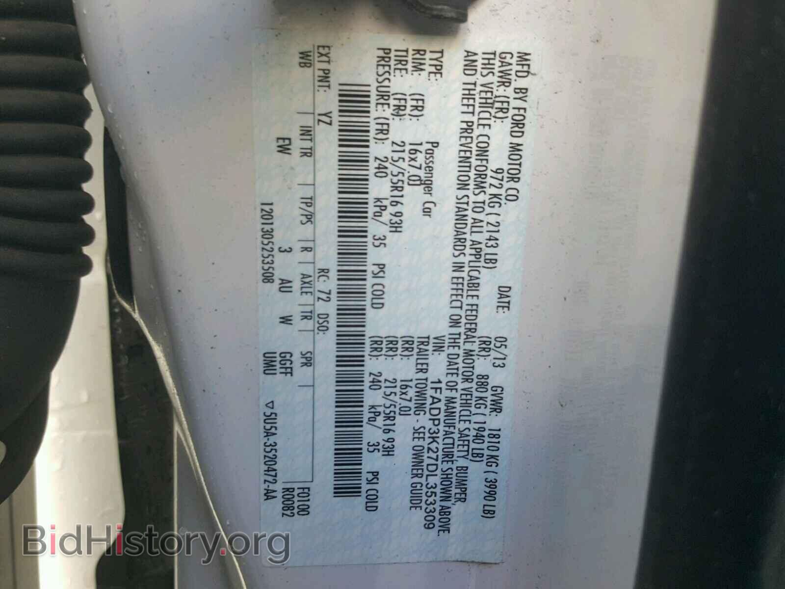 2013 FORD FOCUS - VIN: 1FADP3K27DL353309 - Photo 10