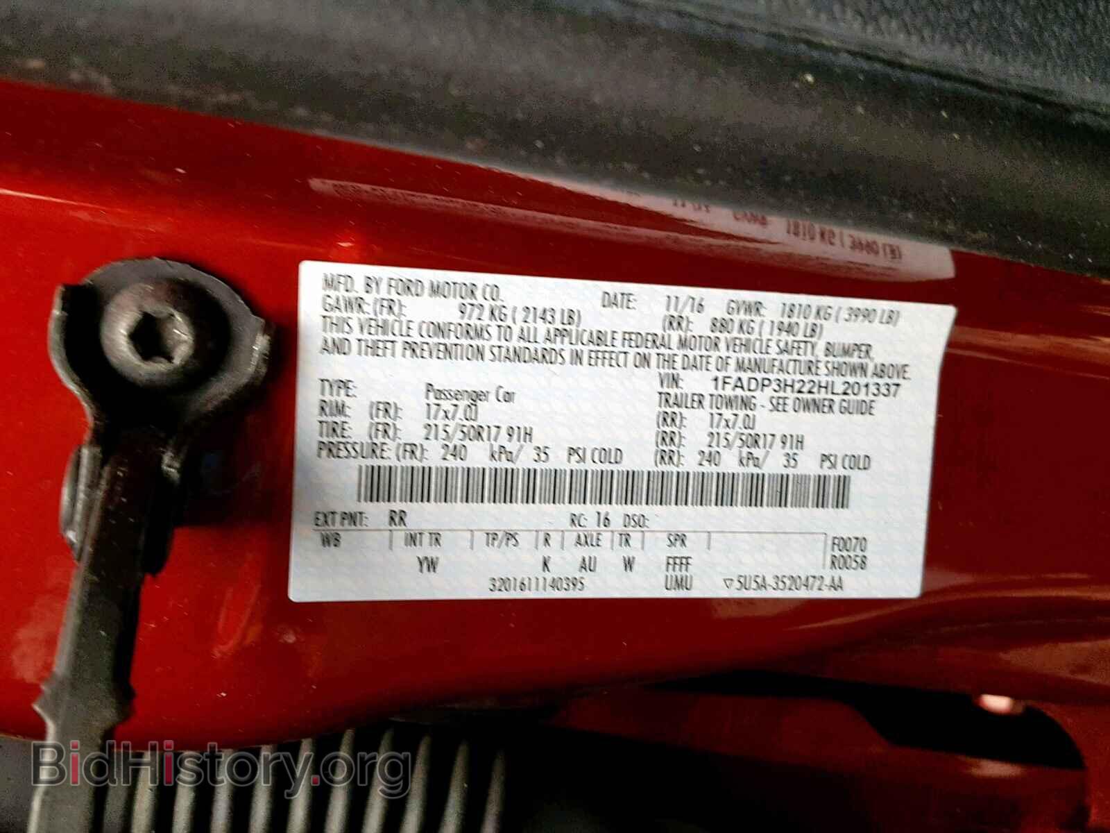 2017 FORD FOCUS - VIN: 1FADP3H22HL201337 - Photo 10