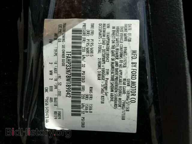 2008 FORD FOCUS - VIN: 1FAHP33N78W189042 - Фото 10