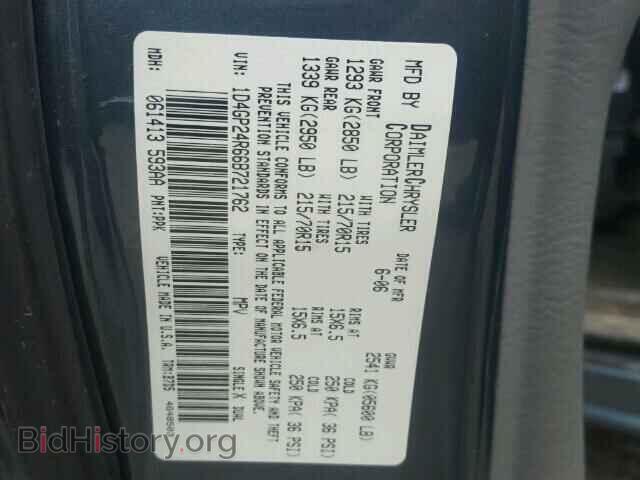 2006 DODGE CARAVAN - VIN: 1D4GP24R66B721762 - Фото 10