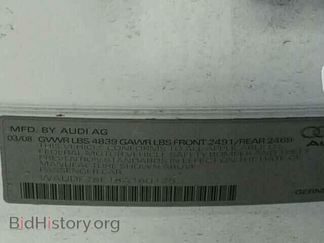 2008 AUDI A4 - VIN: WAUDF78E18A160125 - Фото 10