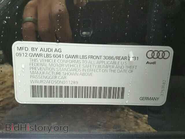 2013 AUDI A8 - VIN: WAUR2AFD5DN011289 - Фото 10