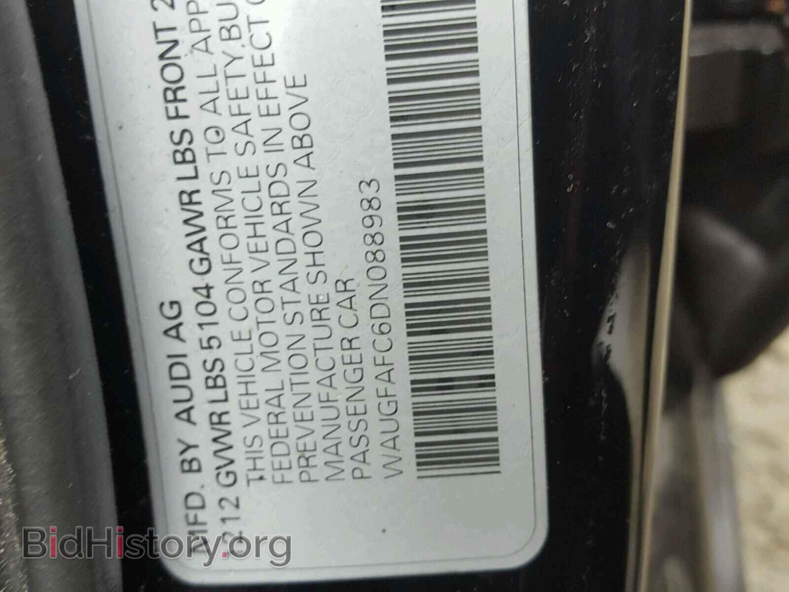 2013 AUDI A6 - VIN: WAUGFAFC6DN088983 - Фото 10