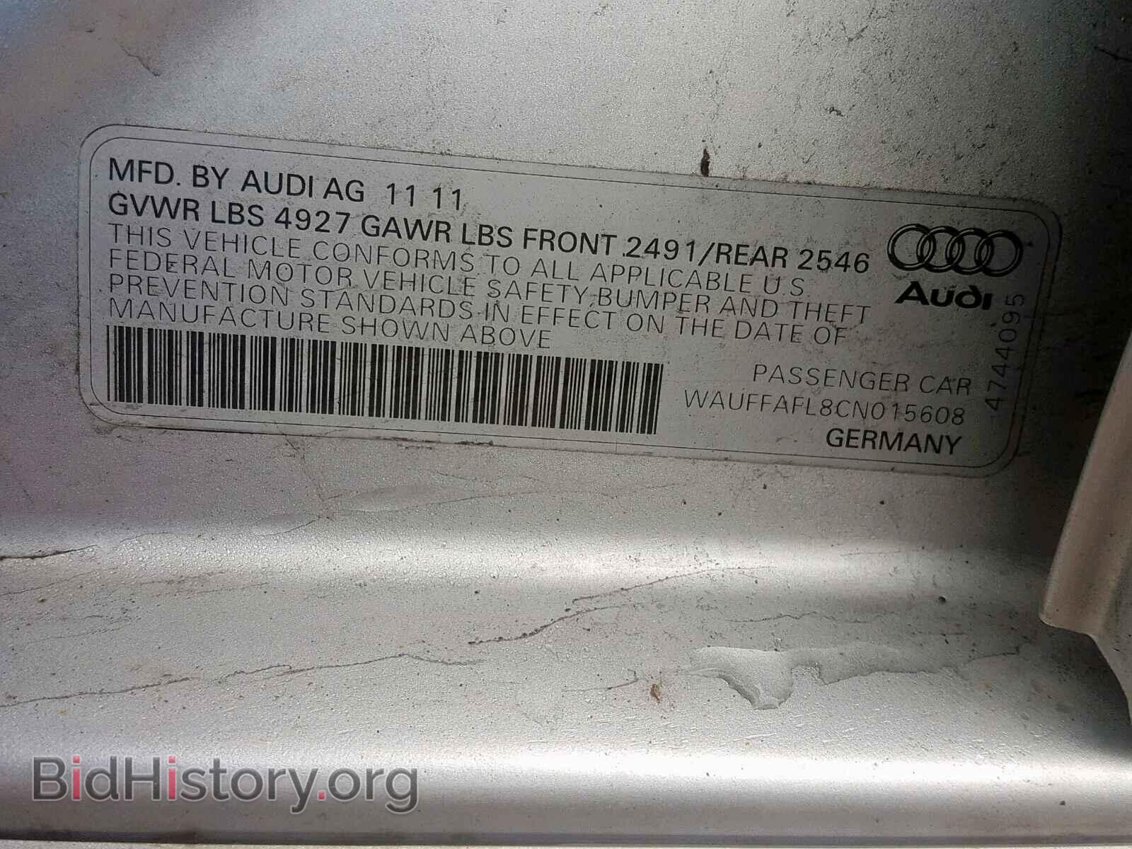 2012 AUDI A4 - VIN: WAUFFAFL8CN015608 - Photo 10