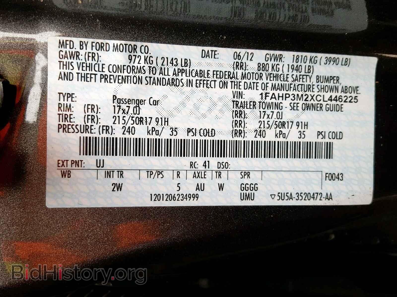2012 FORD FOCUS - VIN: 1FAHP3M2XCL446225 - Photo 10