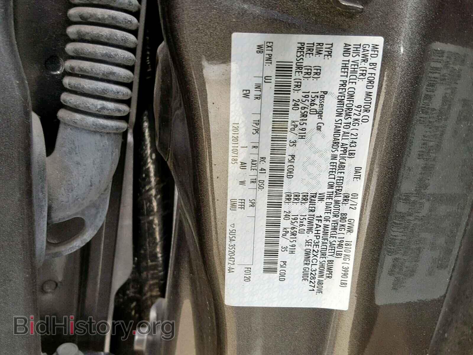 2012 FORD FOCUS - VIN: 1FAHP3E2XCL328271 - Фото 10