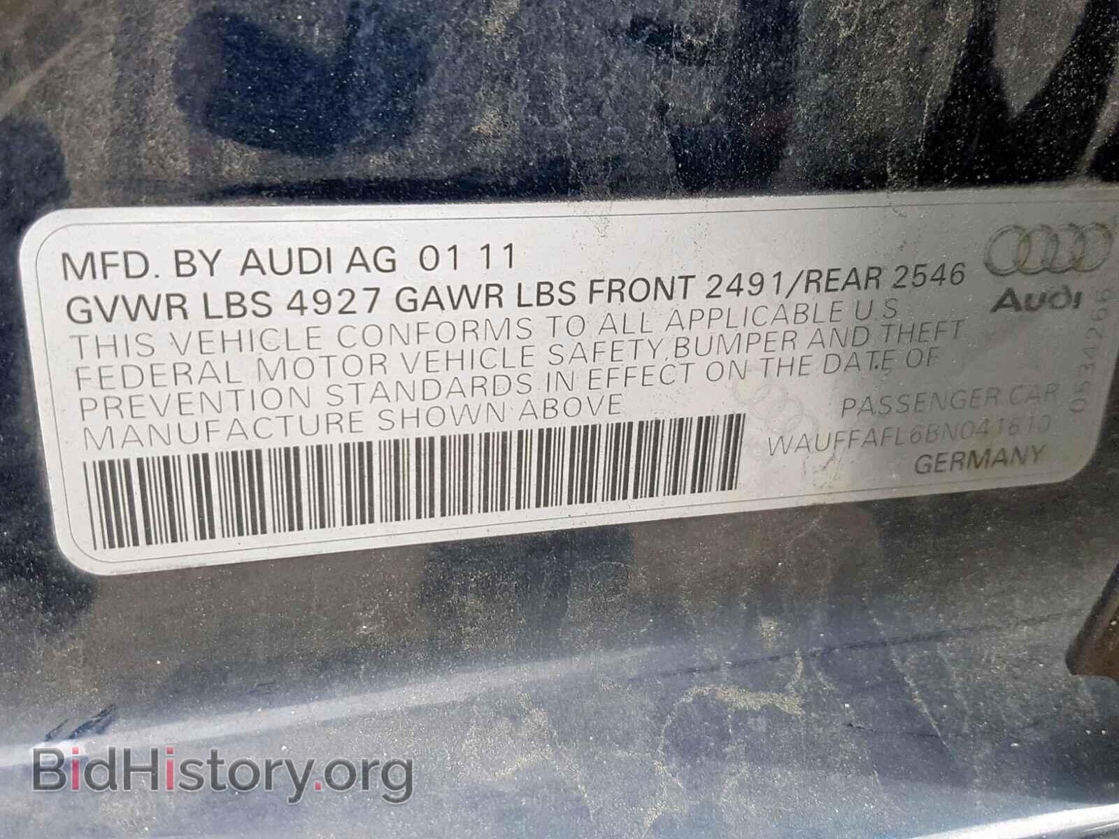 2011 AUDI A4 - VIN: WAUFFAFL6BN041610 - Photo 10