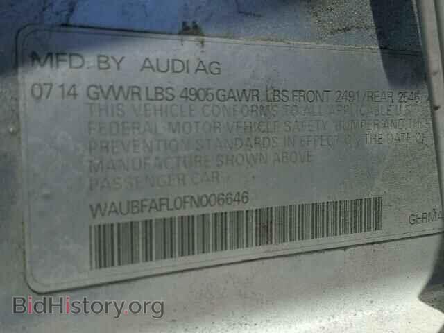 2015 AUDI A4 - VIN: WAUBFAFL0FN006646 - Фото 9