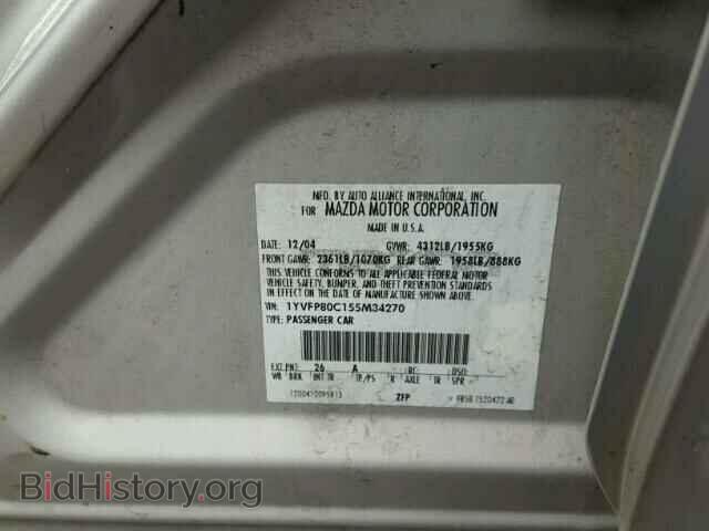 2005 MAZDA 6 - VIN: 1YVFP80C155M34270 - Photo 10
