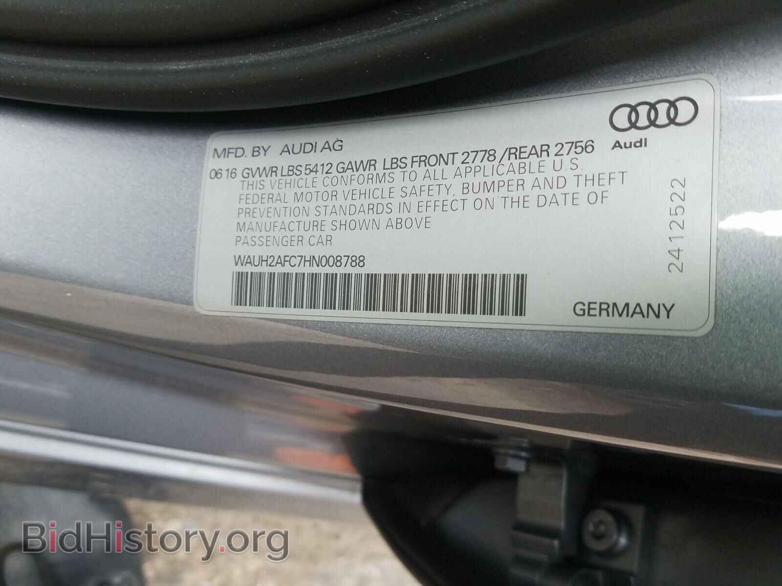 2017 AUDI A6 - VIN: WAUH2AFC7HN008788 - Фото 10