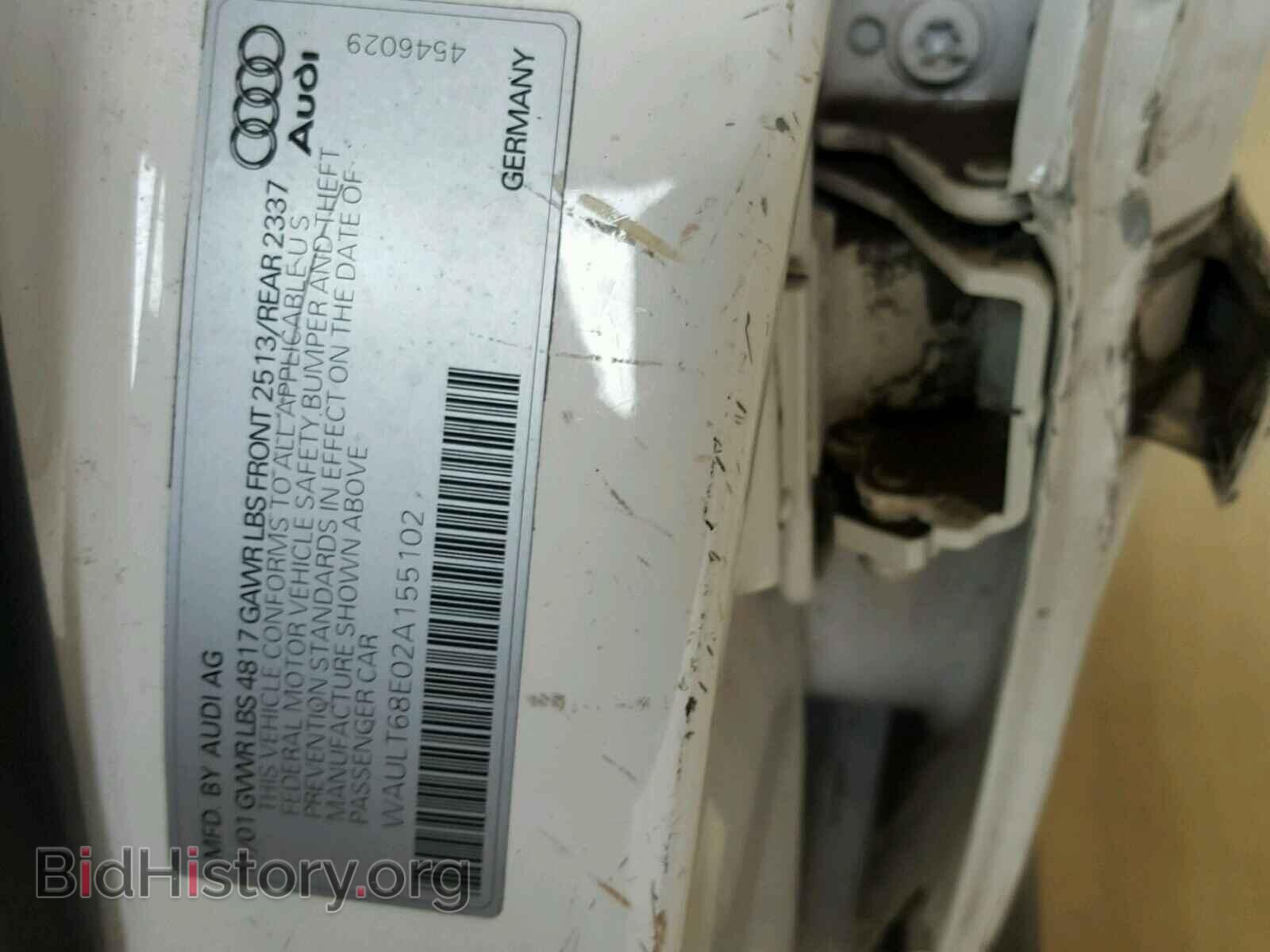 2002 AUDI A4 - VIN: WAULT68E02A155102 - Photo 10