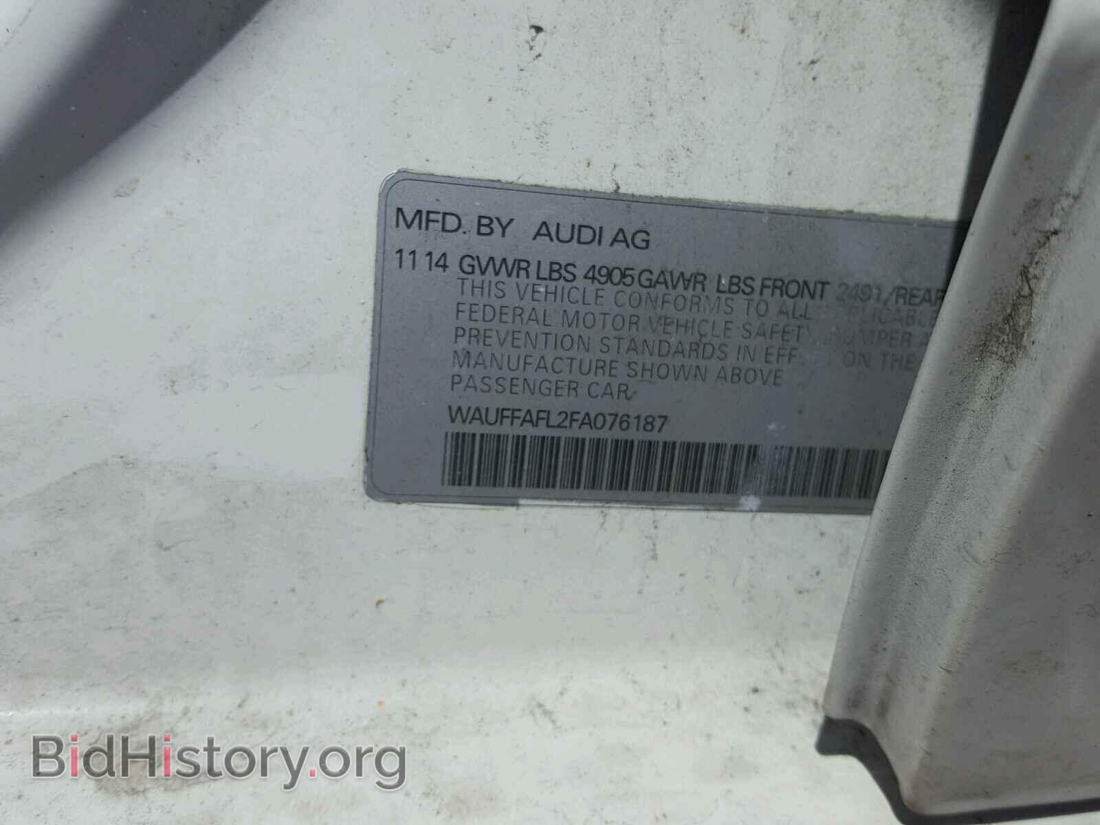 2015 AUDI A4 - VIN: WAUFFAFL2FA076187 - Photo 10